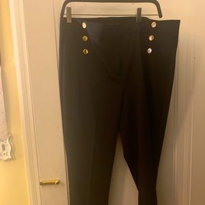 Ann Taylor sailor pants with gold buttons
